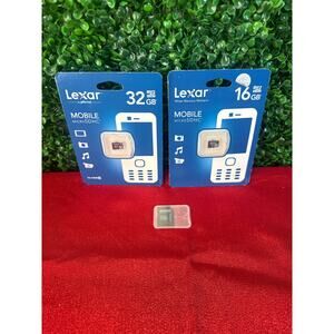 Bundle of Lexar 32 GM MicroSDHC Memory Card SanDisk MicroSD Memory Card Adapter